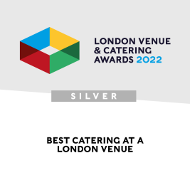 Silver award logo for catering at a London Venue